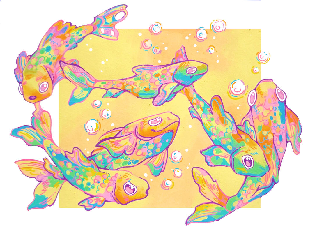 Fishes - Postcard
